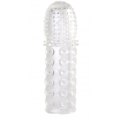 Прозрачная закрытая гелевая насадка - 13,5 см. - Toyfa Basic - в Ярославле купить с доставкой