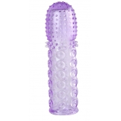 Насадка гелевая фиолетовая с точками, шипами и наплывами - 13,5 см. - Toyfa Basic - в Ярославле купить с доставкой