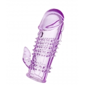 Фиолетовая насадка с коготком и шипами - 13 см. - Toyfa Basic - в Ярославле купить с доставкой