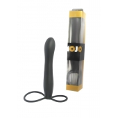 Черная насадка на пенис для двойной стимуляции Mojo BlackJack - 15 см. - Seven Creations - в Ярославле купить с доставкой