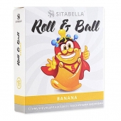 Стимулирующий презерватив-насадка Roll   Ball Banana - Sitabella - купить с доставкой в Ярославле