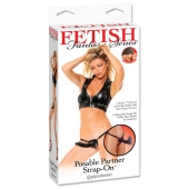 Черный податливый страпон Posable Partner Strap-On - 17,8 см. - Pipedream - купить с доставкой в Ярославле