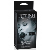 Черный кляп с дырочками Breathable Ball Gag - Pipedream - купить с доставкой в Ярославле