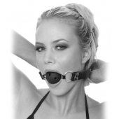 Черный кляп с дырочками Breathable Ball Gag - Pipedream - купить с доставкой в Ярославле