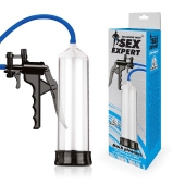 Прозрачная вакуумная помпа Sex Expert с насосом - Sex Expert - в Ярославле купить с доставкой