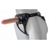 Черный пояс-трусики с насадкой  Soft-Принц  - 17 см. - LOVETOY (А-Полимер) - купить с доставкой в Ярославле