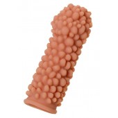 Телесная реалистичная насадка KOKOS Extreme Sleeve 08 с дополнительной стимуляцией - 12,7 см. - KOKOS - в Ярославле купить с доставкой