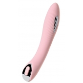 Розовый силиконовый вибратор с электростимуляцией TESLA G-POINT - 21 см. - ToyFa - купить с доставкой в Ярославле