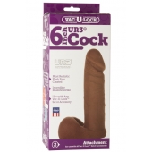 Насадка-мулат для трусиков Vac-U-Lock 6  ULTRASKYN Cock - 17,3 см. - Doc Johnson - купить с доставкой в Ярославле