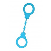 Голубые силиконовые наручники A-Toys без ключа - A-toys - купить с доставкой в Ярославле