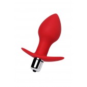 Красная анальная вибровтулка Glam - 9,7 см. - ToyFa