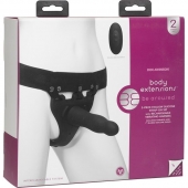 Черный полый вибрострапон Body Extensions BE Aroused - 17,78 см. - Doc Johnson - купить с доставкой в Ярославле