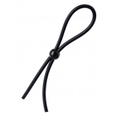 Черное лассо на пенис с одной бусиной - A-toys - в Ярославле купить с доставкой