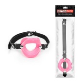 Розовый кляп-губки на черном ремешке - Notabu - купить с доставкой в Ярославле