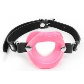 Розовый кляп-губки на черном ремешке - Notabu - купить с доставкой в Ярославле