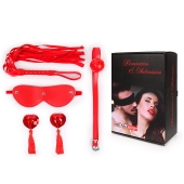 Пикантный набор БДСМ из 4 предметов в красном цвете - Notabu - купить с доставкой в Ярославле