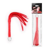 Красная плеть с рукоятью в оплетке - 28 см. - Notabu - купить с доставкой в Ярославле