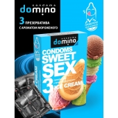 Презервативы для орального секса DOMINO Sweet Sex с ароматом мороженого - 3 шт. - Domino - купить с доставкой в Ярославле