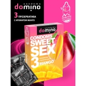 Презервативы для орального секса DOMINO Sweet Sex с ароматом манго - 3 шт. - Domino - купить с доставкой в Ярославле