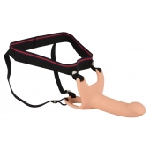 Силиконовый полый страпон на ремнях Silicone Strap-on - 16 см. - Orion - купить с доставкой в Ярославле