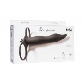 Черная вибронасадка для двойного проникновения Flirtini - 15,9 см. - Lola Games - купить с доставкой в Ярославле