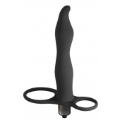 Черная вибронасадка для двойного проникновения Flirtini - 15,9 см. - Lola Games - купить с доставкой в Ярославле