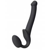Черный безремневой страпон Silicone Bendable Strap-On S - Strap-on-me - купить с доставкой в Ярославле