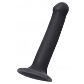 Черный фаллос на присоске Silicone Bendable Dildo M - 18 см. - Strap-on-me - купить с доставкой в Ярославле