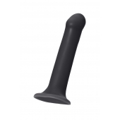 Черный фаллос на присоске Silicone Bendable Dildo L - 19 см. - Strap-on-me - купить с доставкой в Ярославле