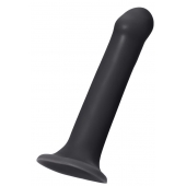 Черный фаллос на присоске Silicone Bendable Dildo L - 19 см. - Strap-on-me - купить с доставкой в Ярославле