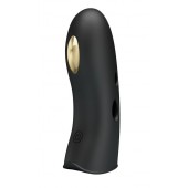 Черная вибронасадка на палец с электростимуляцией Marico - Baile - купить с доставкой в Ярославле