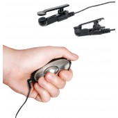 Черные электрические зажимы для сосков Shock Therapy Nipple Clamps - Pipedream - купить с доставкой в Ярославле