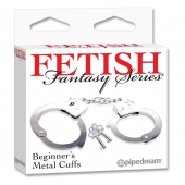 Металлические наручники Beginner s Metal Cuffs - Pipedream - купить с доставкой в Ярославле