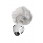 Стеклянная анальная втулка с хвостиком - 9,5 см. - Sexus - купить с доставкой в Ярославле