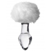 Стеклянная анальная втулка с хвостиком - 9,5 см. - Sexus - купить с доставкой в Ярославле