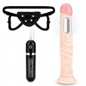 Регулируемые трусики с вибрирующей насадкой - 21 см. - Lux Fetish - купить с доставкой в Ярославле