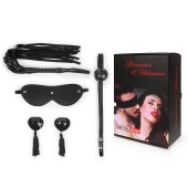 Эротический набор в черном цвете: маска, кляп, пэстисы, плётка - Notabu - купить с доставкой в Ярославле