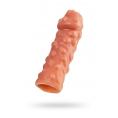 Телесная, покрытая пузырьками насадка на член - 16,5 см. - KOKOS - в Ярославле купить с доставкой