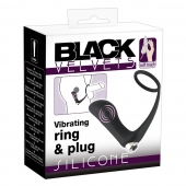 Черное эрекционное кольцо с анальной вибропробкой Vibrating Ring   Plug - Orion - в Ярославле купить с доставкой