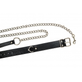 Черный ошейник с поводком Wild - Lola Games - купить с доставкой в Ярославле