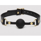Черный кляп-шар Bound to You Faux Leather Ball Gag - Fifty Shades of Grey - купить с доставкой в Ярославле