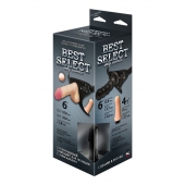 Черный пояс для женщин BEST SELECT с 3 насадками - LOVETOY (А-Полимер) - купить с доставкой в Ярославле