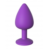 Фиолетовая анальная пробка со стразом Her Little Gem Large Plug - 9,5 см. - Pipedream - купить с доставкой в Ярославле