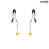 Оригинальные зажимы на соски с желтыми шариками - Notabu - купить с доставкой в Ярославле