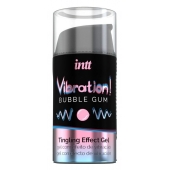 Жидкий интимный гель с эффектом вибрации Vibration! Bubble Gum - 15 мл. - INTT - купить с доставкой в Ярославле