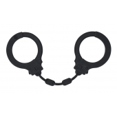 Черные силиконовые наручники Suppression - Lola Games - купить с доставкой в Ярославле