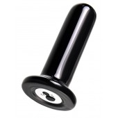 Черный стеклянный мини-вибратор - 10 см. - Sexus