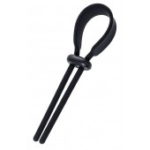 Черное эрекционное лассо на пенис Keb - A-toys - в Ярославле купить с доставкой