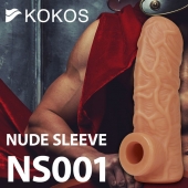 Телесная открытая насадка-реалистик с подхватом мошонки Nude Sleeve S - 10 см. - KOKOS - в Ярославле купить с доставкой