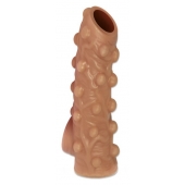 Телесная насадка с бугорками и открытой головкой Nude Sleeve S - 10 см. - KOKOS - в Ярославле купить с доставкой